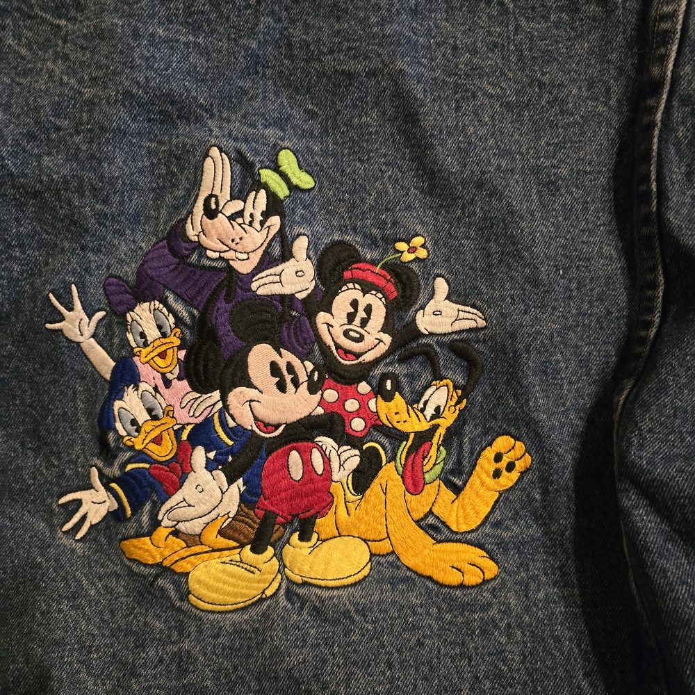 Disney Character Embroidered Denim Jacket